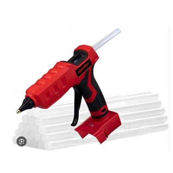 Cordless 100W Hot Glue Gun for Milwaukee M18 Battery, Handheld Heavy Duty Glue Gun Kit  Without Batt