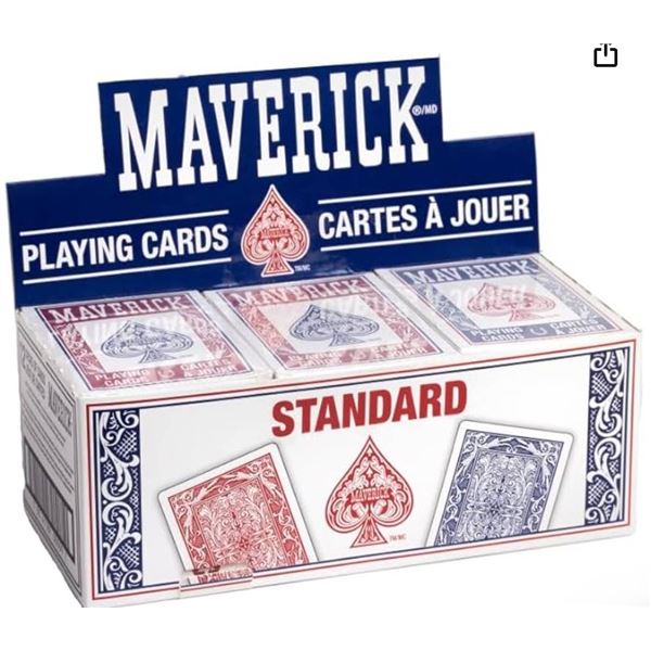 Maverick Playing Cards, Standard Index, 12 Pack