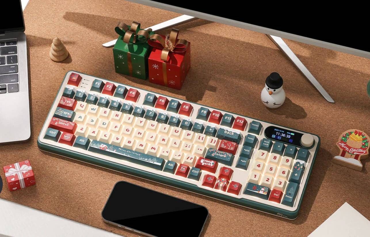 RK Royal Kludge RK98 2.4GHz Wireless Mechanical Keyboard Christmas Themed