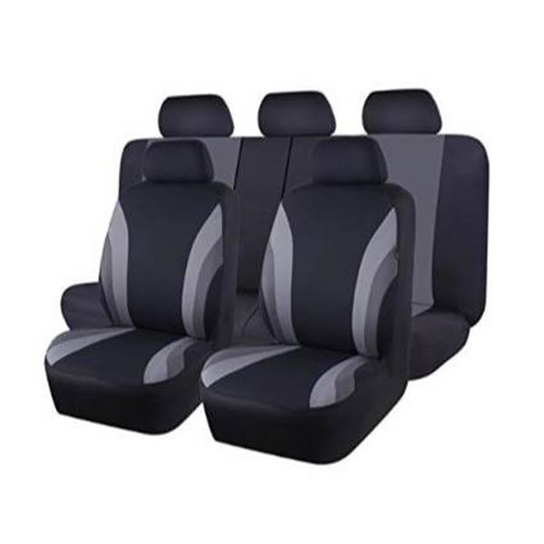 CAR PASS Line Rider 11PCS Universal Fit Car Seat Covers, Black with Gray