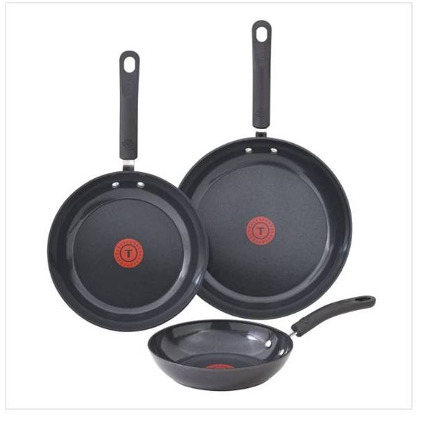 Lot of 3 T-Fal Non-Stick Frying Pans