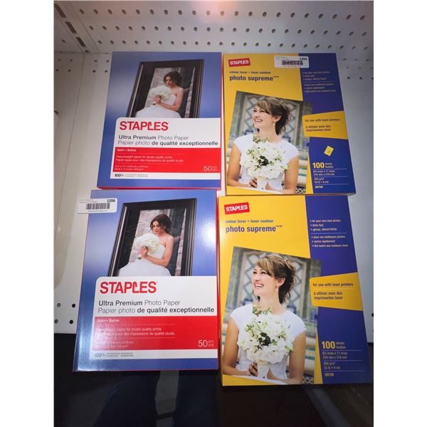 Lot of Staples Ultra Premium Photo Paper and Photo Supreme Paper Assortment