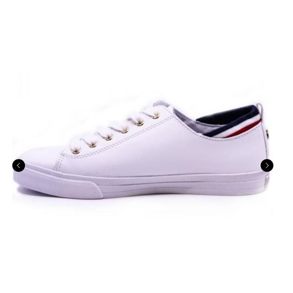 Women’s Tommy Hilfiger White Multi LL Sneakers, Size 5.5 M