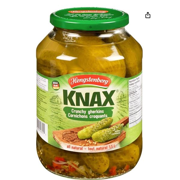 Hengstenberg Knax Crunchy Gherkins – 5 x 1.5 L Set