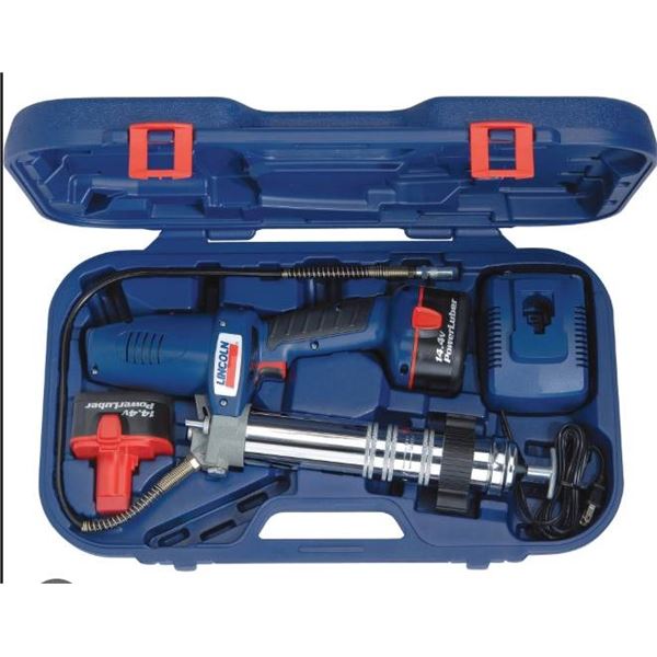 Lincoln PowerLuber Grease Gun Model 1444E with Accessories