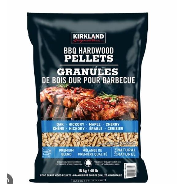 Kirkland Signature BBQ Hardwood Pellets, 18 kg / 40 lb, Premium Blend