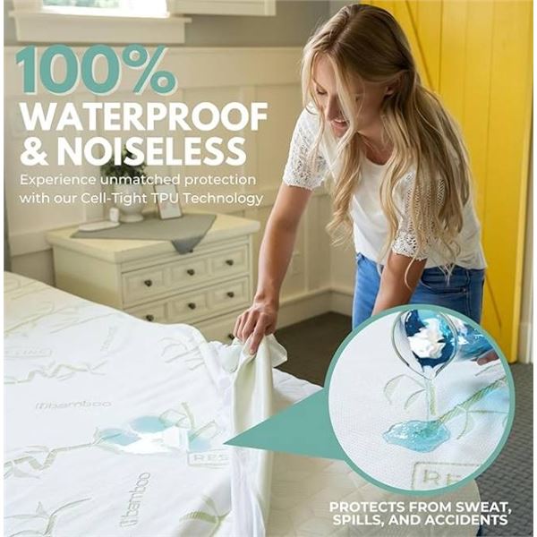 Rest Line Queen Bamboo Waterproof Mattress Protector
