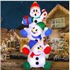 Image 1 : Joiedomi 6 Ft Snowman Brothers Holiday Inflatable with LED Lights