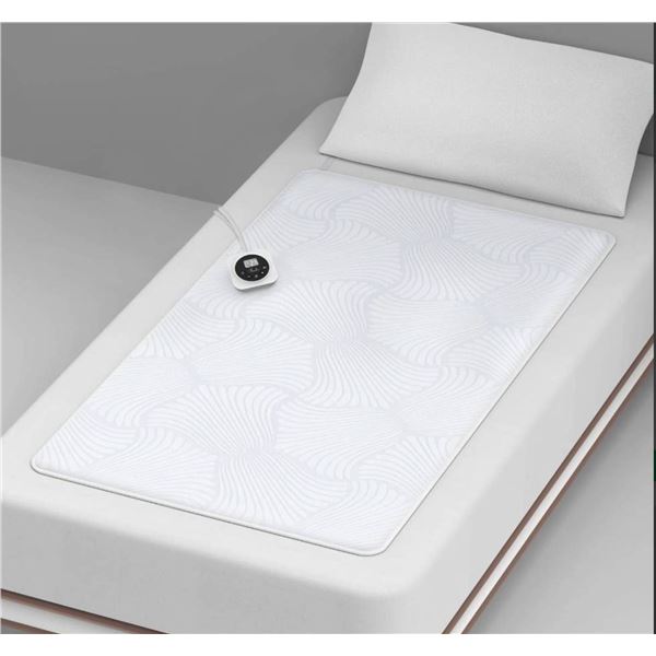 MINI Twin Size Electric Heated Mattress Pad – Bed Warmer with Memory & Preheat Functions, 1