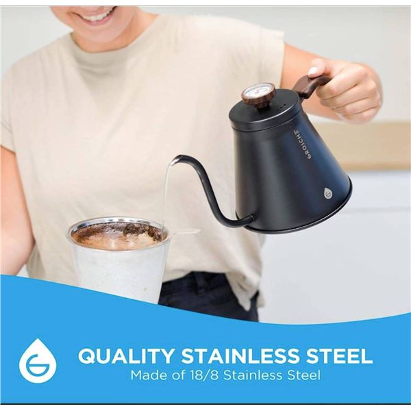 Grosche Marrakesh Goose Neck Stainless Steel Pour-Over Drip Kettle 1000 ml