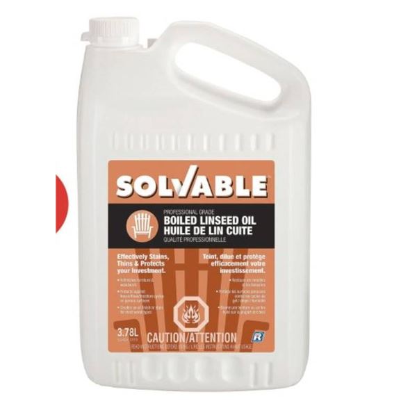 Lot of 2 Solvable Boiled Linseed Oil, 3.78L Each