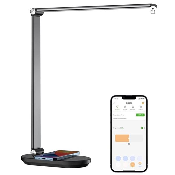 Vocolinc DL2202 Smart Desk Lamp with 10W Wireless Charger