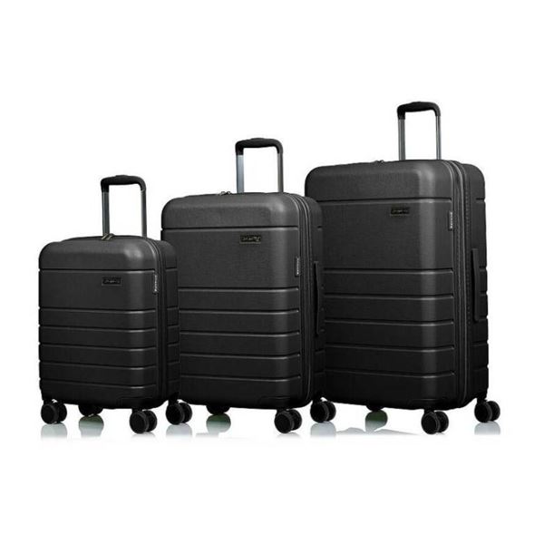 Pack & Fly 3-Piece Luggage Set Silver Edition 20-inch (cabin), 24-inch (medium), and 28-inch (large)