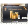 Image 2 : Glass Battery Operated LED Flameless Candles With Remote and Timer, Pack of 3