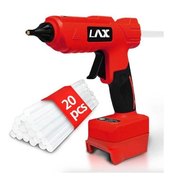 Cordless Glue Gun for Milwaukee 18V Battery, Hot Glue Gun with 20 Glue Sticks, Handheld Electric Glu