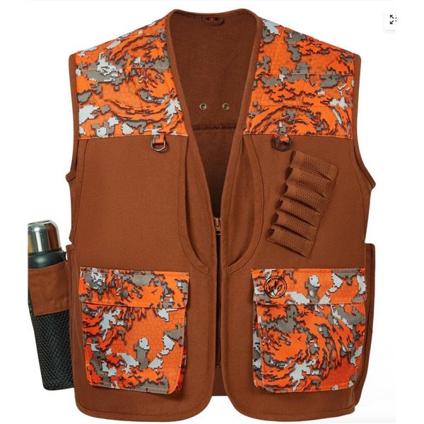 Bassdash Fishing & Hunting Tackle Vest with Camouflage Design Size Large