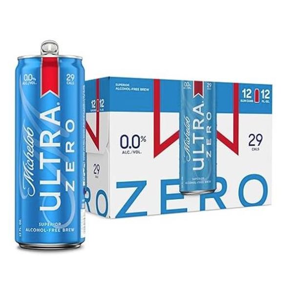 Case of 20 Cans of Michelob Ultra Zero Beer, 355 mL Each