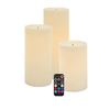 Image 1 : Glow Wick LED Wax Candles 3-Piece Set with Remote Control