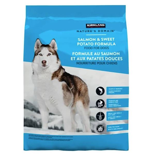 Kirkland Nature’s Domain Dog Food, Salmon & Sweet Potato, 15.87 kg