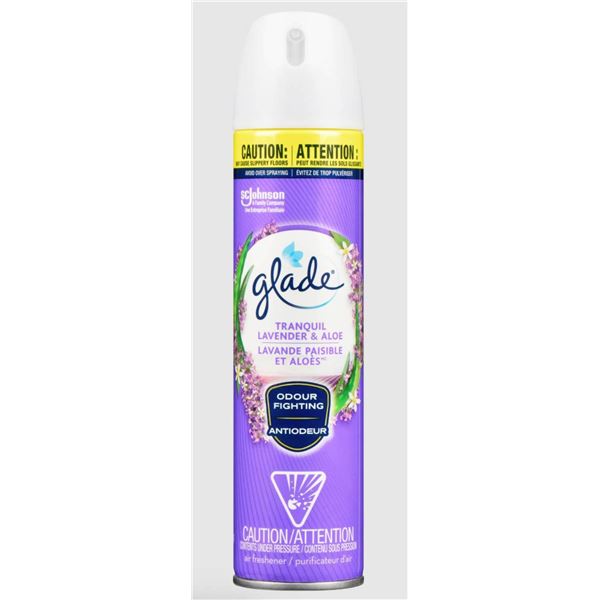Glade Tranquil Lavender Aerosol Spray 12 x 235g Can
