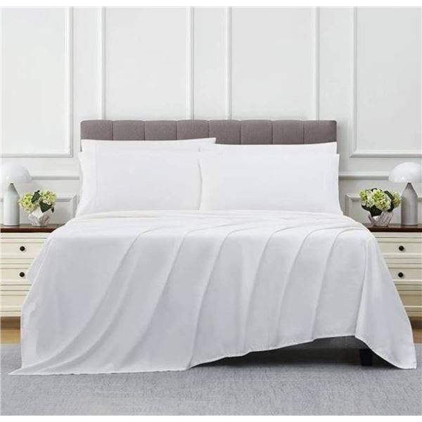 Kirkland Signature 680-Thread Count 6-Piece King Sheet Set in White