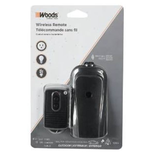 Lot of 2 Woods Wireless Remote Set for Outdoor Use, Model 59746WD