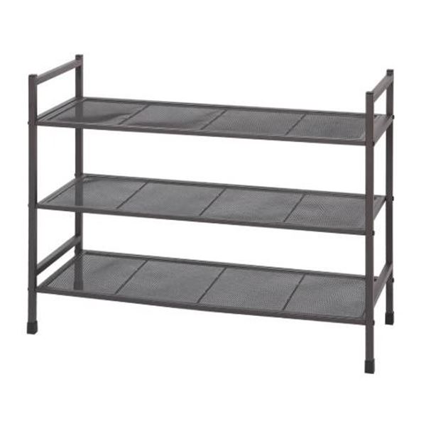 Neatfreak 3-Tier Stackable Shoe Rack with Metal Frame and Plastic Shelves