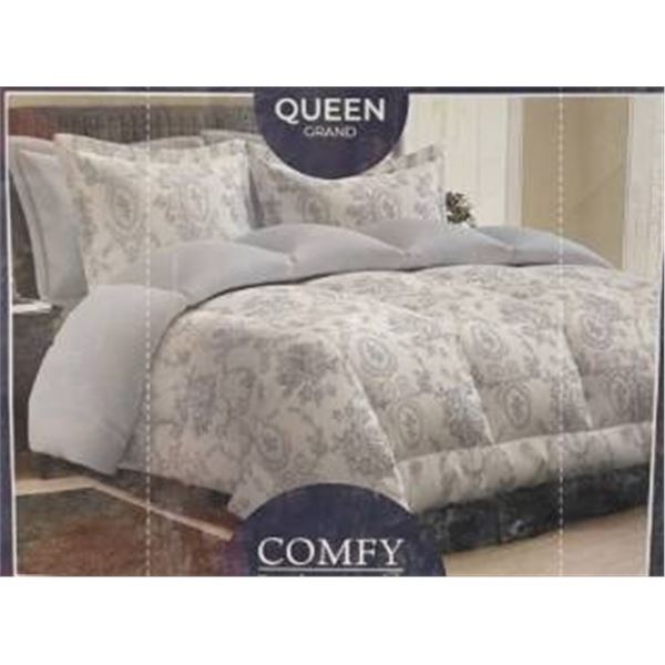 Comfy Bloom Victoria Lordview Queen  7 Pieces Bed in a Bag Set