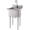 Image 1 : Trinity Stainless Steel Utility Sink with Faucet and Accessories