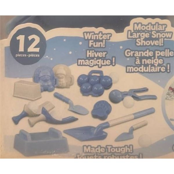12-Piece Snow Playset with Molded Accessories