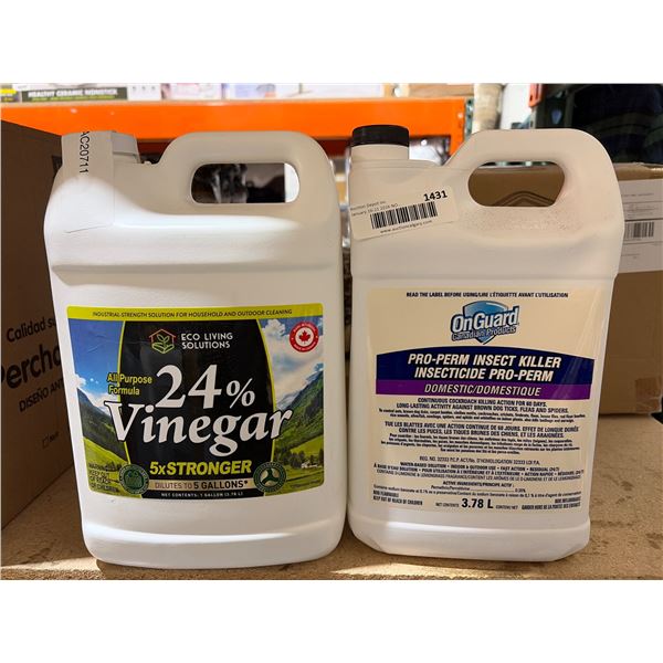 24% Vinegar All-Purpose Formula and Pro-Perm Insect Killer, 3.78 L Each