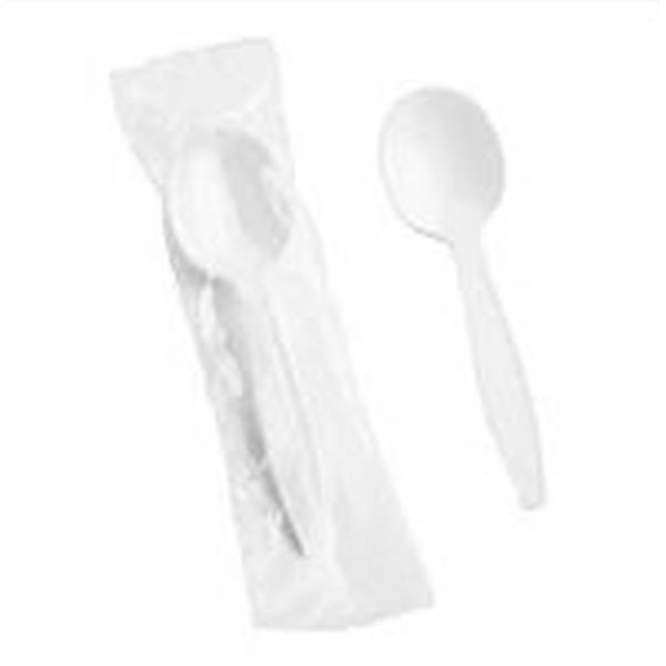 Prime Source White PP Medium Weight Soup Spoons, Item #75002493