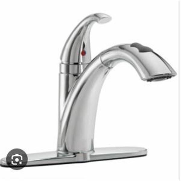 Taymor Kitchen Faucet with Pull-Out Spray and Single Lever Handle