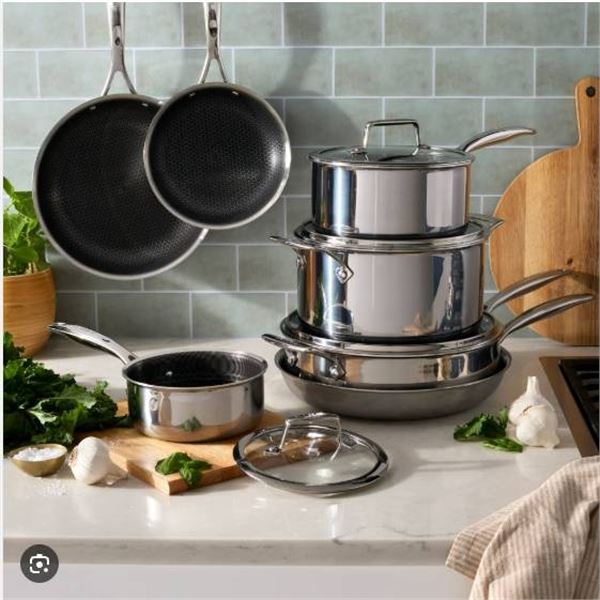 Henckels Stainless Steel Cookware Set Including Pots and Lids