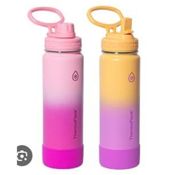 ThermoFlask 710 ml 24 oz Double Wall Insulated Bottles (Set of 2)