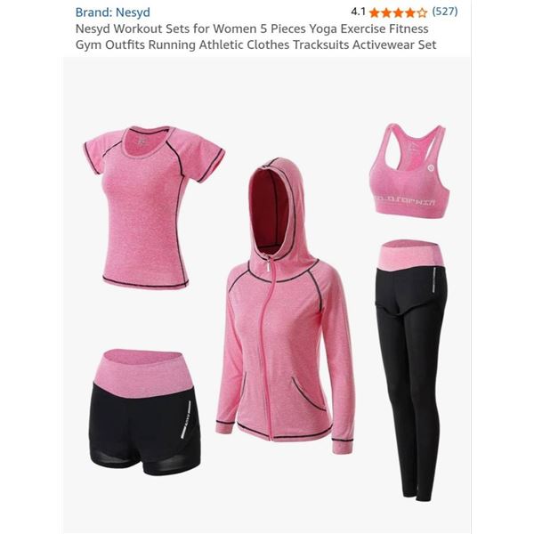 A-04-PK-XL Pink Hooded Sweatshirt and Pants Set