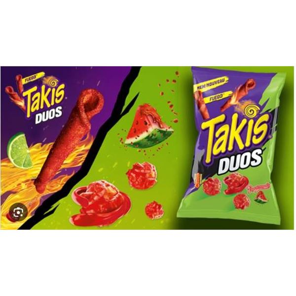 Takis Duos Chips Fuego Flavor 25 x 85g Bags