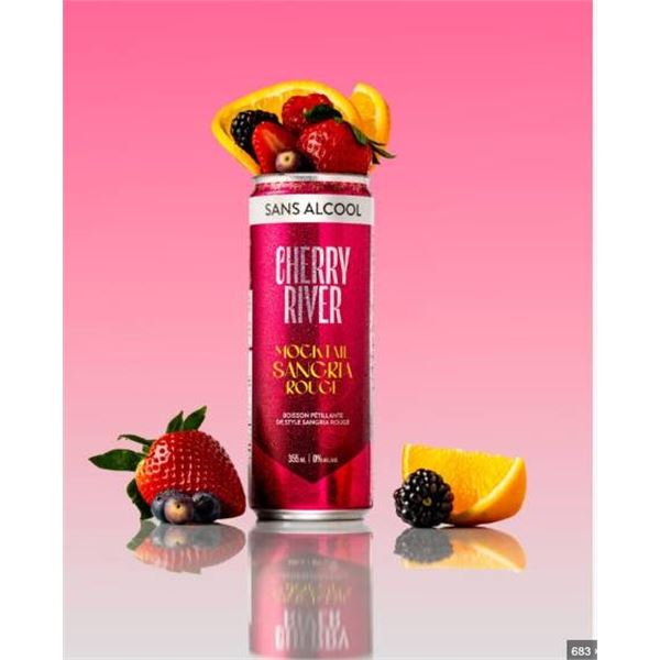 Atypique Non-Alcoholic Cocktail – Red Sangria Rouge – Lot of 3x 4 x 355 mL Each