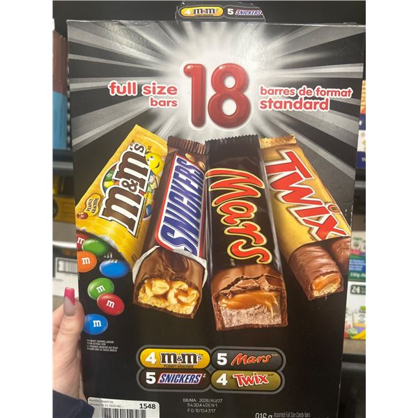 Mars Full-Size Bars Assortment – 18 Bars Total