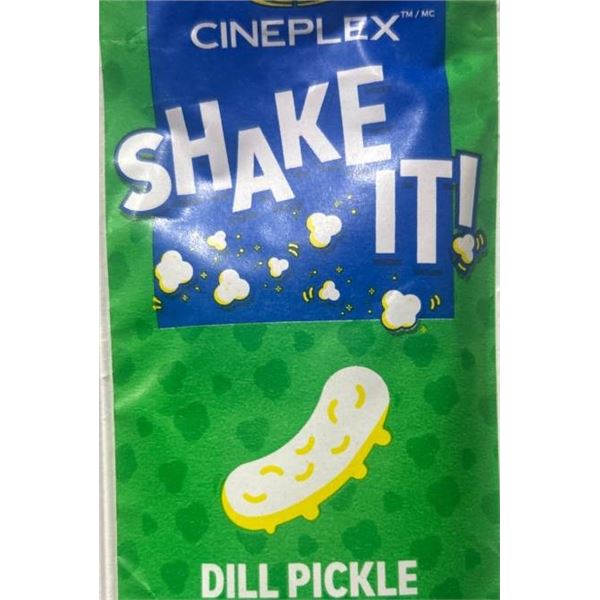 Cineplex Shake It Dill Pickle Popcorn Seasoning Bulk Lot of 20g Packets