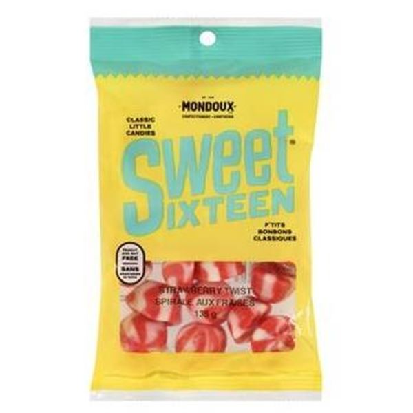 Sweet Sixteen Strawberry Twist Candies, 24 Units, 135g Each