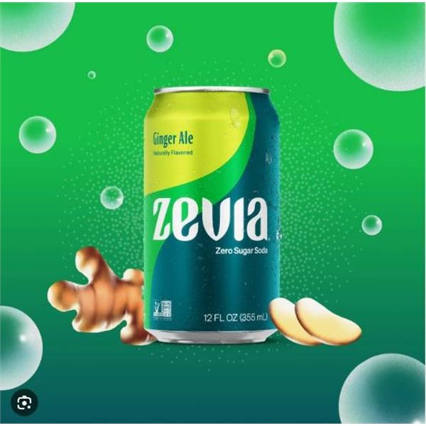 Zevia Ginger Ale Soda  24 x 355 mL Cans