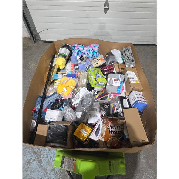 Pallet Box Lot Of Miscellaneous Consumer Goods and Apparel Items