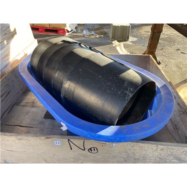 Blue Water Trough 2’x1’x4′ and 5′ Chute 2′ Round