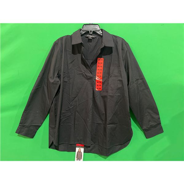 French Connection Black Long-Sleeve Shirt, Men’s Medium (M/M)