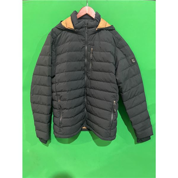Lole Black Quilted Jacket with Hood, Size L/G
