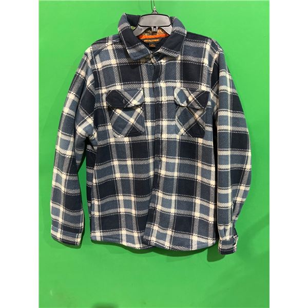 Realtree Button Up L/G Plaid Jacket with Sherpa Lining