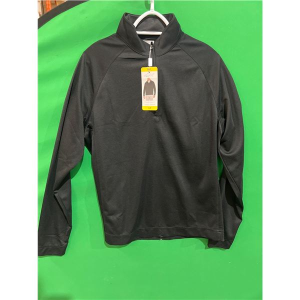 Men’s Black Long-Sleeve Pullover Shirt, S/P Size