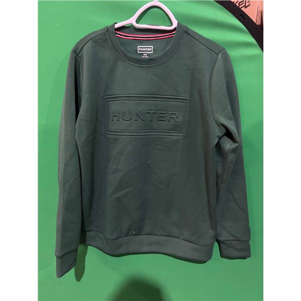 Hunter Green Sweatshirt with Embossed Logo, Size M/M