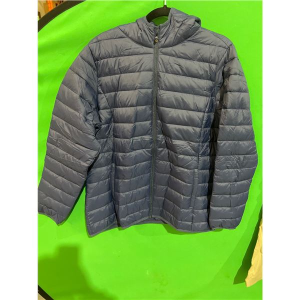 Magcomsen Hooded Puffer Jacket, Size L/XL, Blue